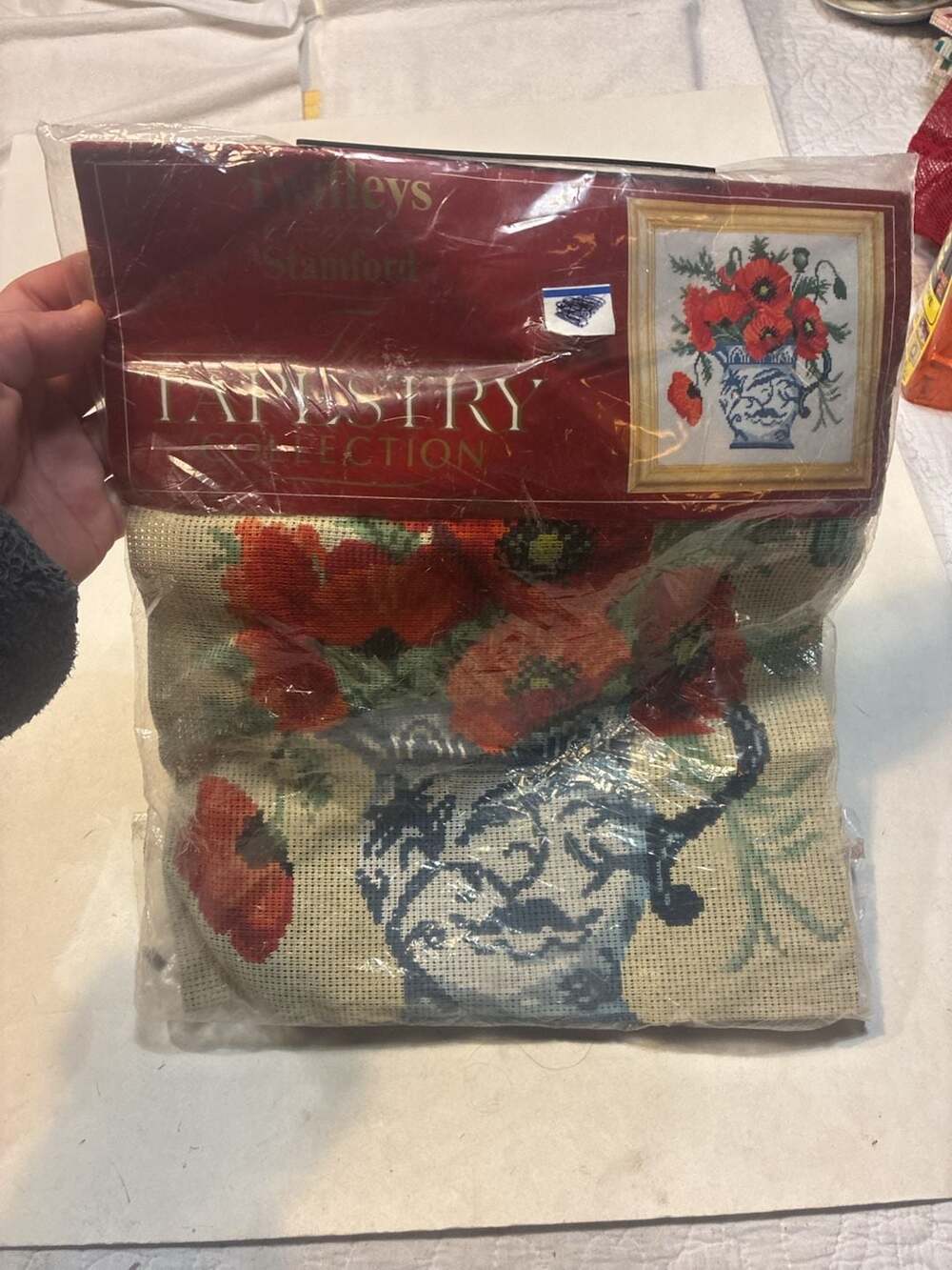 Twilleys of Stamford Tapestry Cushion Kit Poppies in Vase